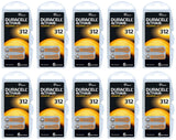 Duracell Size 312 Hearing Aid Batteries - DA312B6 EasyTab - 60 Battery Box