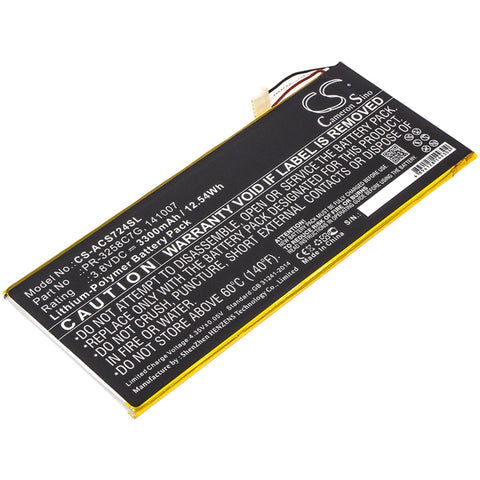 Acer 141007 Battery 3.8V 3300mAh Li-Polymer - Compatible Replacement