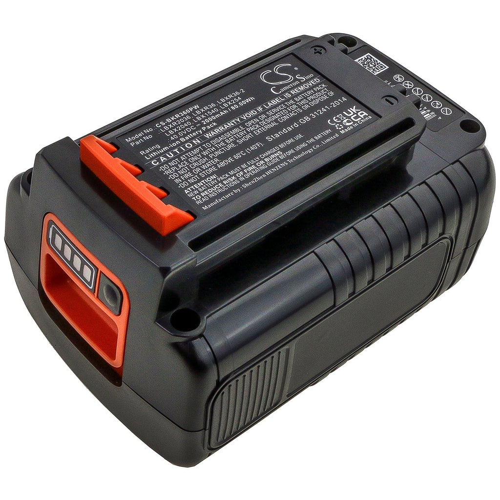 Black & Decker LBX1540 Battery Replacement (2000mAh