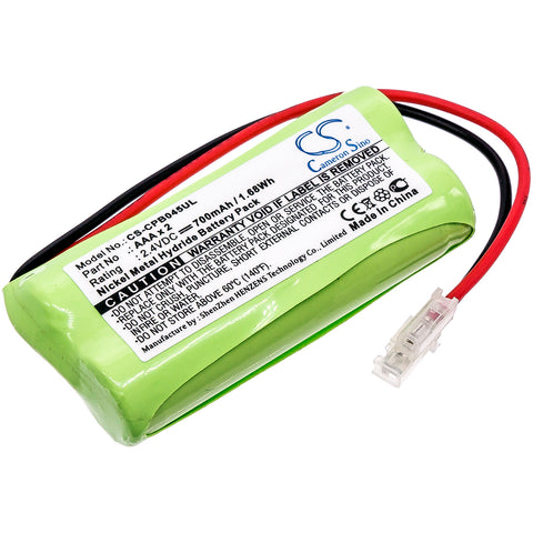 Universal AAA x 2 Battery 2.4V 700mAh Ni-MH - Compatible Replacement