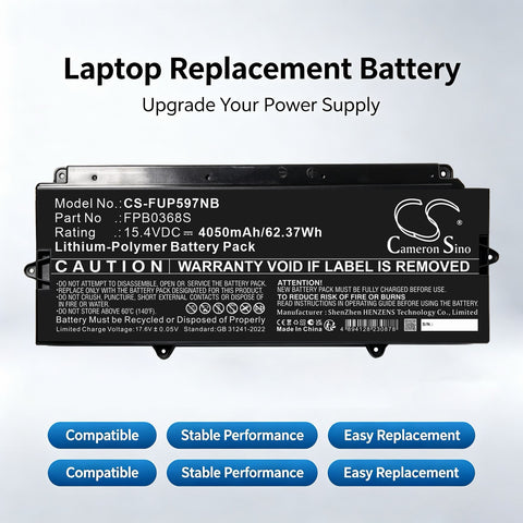 Fujitsu CP818110-02 Battery 15.4V 4050mAh Li-Polymer - Compatible Replacement