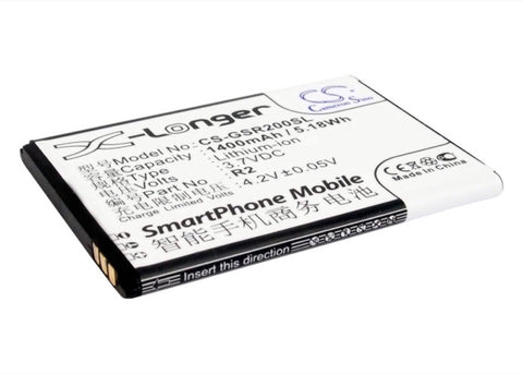 Gigabyte Gsmart Roma R2 Battery 3.7V 1400mAh Li-Ion - Compatible Replacement