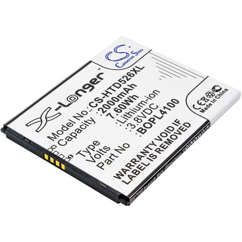 HTC HTCD100LVWP Battery 3.8V 2000mAh Li-Ion - Compatible Replacement