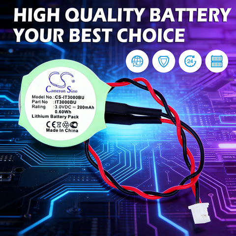 Casio IT3100 Battery 3V 200mAh Lithium - Compatible Replacement