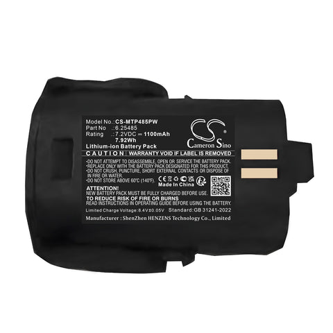 Metabo 6.25485 Cordless Drill Battery 7.2V 1100mAh Li-Ion - Compatible Replacement