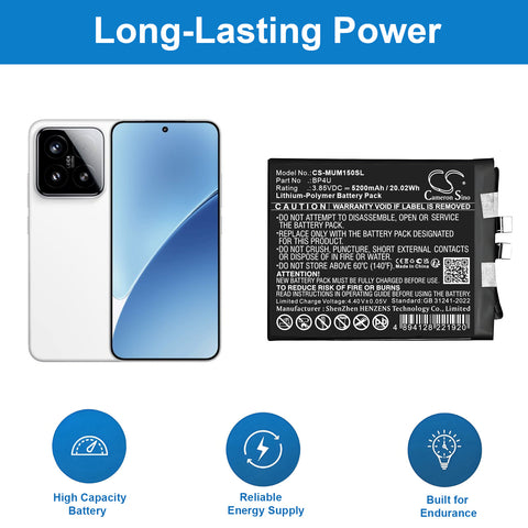 Xiaomi 24129PN74I Battery 3.85V 5200mAh Li-Polymer - Compatible Replacement