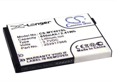 Sagem MY401L Battery 3.7V 650mAh Li-Ion - Compatible Replacement