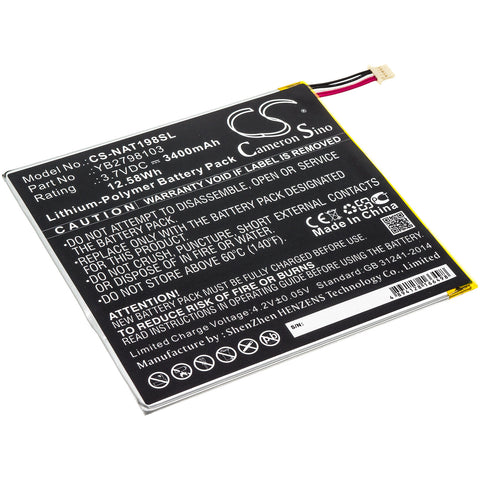 ONN 100005207 Battery 3.7V 3400mAh Li-Polymer - Compatible Replacement