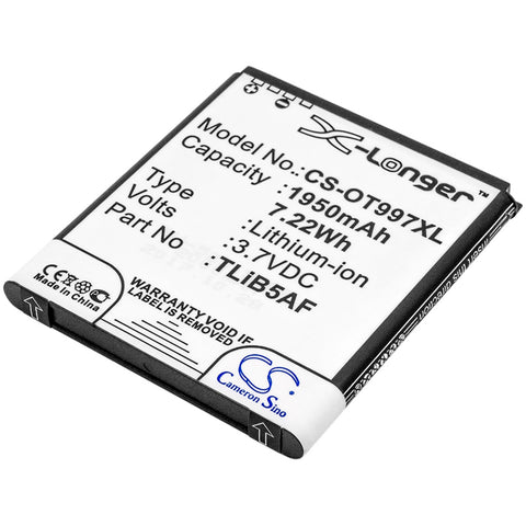 TCL MW40VD Battery 3.7V 1950mAh Li-Ion - Compatible Replacement