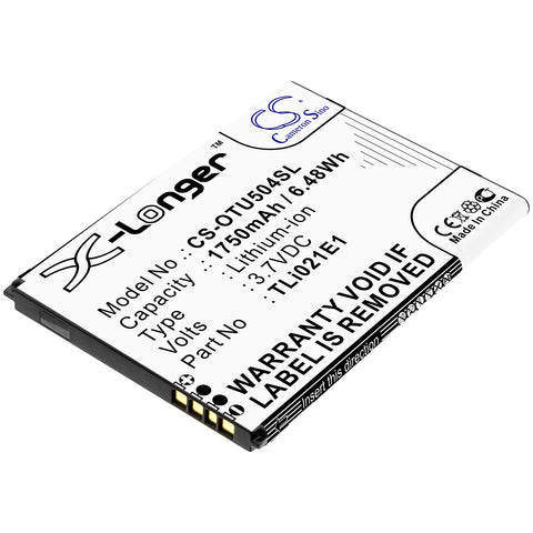Alcatel OT-5047U Battery 3.7V 1750mAh Li-Ion - Compatible Replacement