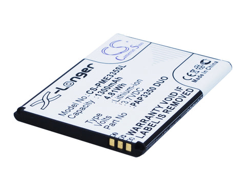 Prestigio MultiPhone 3350 Duo Battery 3.7V 1300mAh Li-Ion - Compatible Replacement