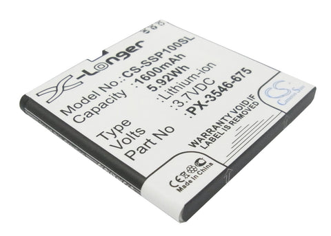 Simvalley PX-3546 Battery 3.7V 1600mAh Li-Ion - Compatible Replacement