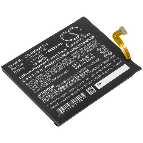 UMI 1ICP/6/63/81 Battery 3.87V 4800mAh Li-Polymer - Compatible Replacement