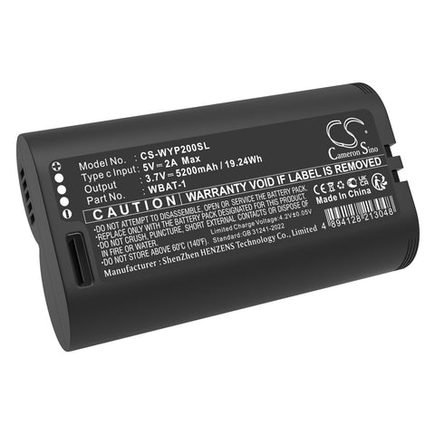 Wyze Cam Pro Battery 3.7V 5200mAh Li-Ion - Compatible Replacement