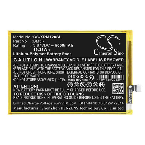 Redmi 12 5G Battery 3.87V 5000mAh Li-Polymer - Compatible Replacement