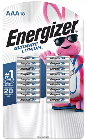 Energizer AAA Ultimate Lithium Batteries - L92 (18 Pack)