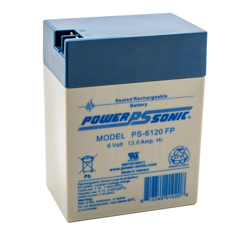 Power Sonic PS-6120 FP Battery - 6 Volt 12 Amp Hour