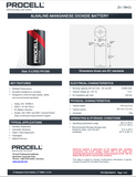 Duracell ® Procell ® Intense Power D Alkaline Battery PX1300 (72 Pieces)
