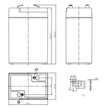 Leoch LP6-4.5 Battery - 6V 4.5Ah AGM - .187" Terminals