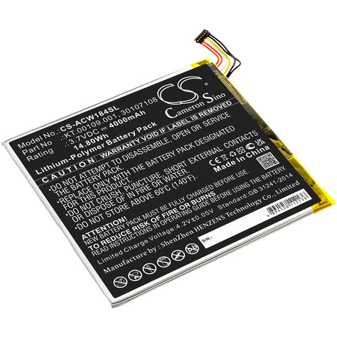 Acer 30107108 Battery 3.7V 4000mAh Li-Polymer - Compatible Replacement