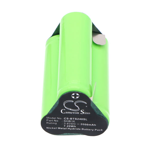 Babyliss SHB16 Battery 3.6V 2000mAh Ni-MH - Compatible Replacement
