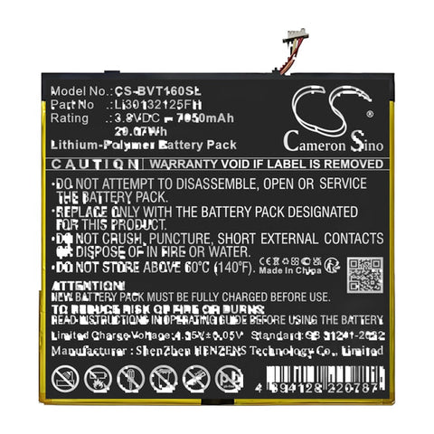 BlackView Li30132125FH Battery 3.8V 7650mAh Li-Polymer - Compatible Replacement