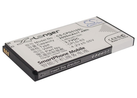 Coolpad 2168 Battery 3.7V 2000mAh Li-Ion - Compatible Replacement