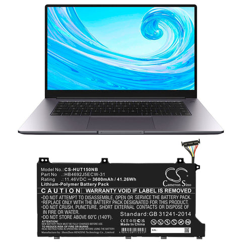 Huawei Magicbook 14 Battery 11.46V 3600mAh Li-Polymer - Compatible Replacement