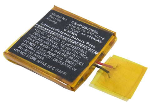 Apple 616-0274 Battery 3.7V 100mAh Li-Polymer - Compatible Replacement