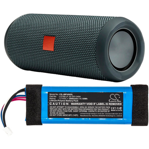 JBL 02-553-3494 Battery 3.7V 3000mAh Li-Polymer - Compatible Replacement
