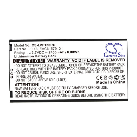 LG AGL29141 Battery 3.7V 2400mAh Li-Ion - Compatible Replacement