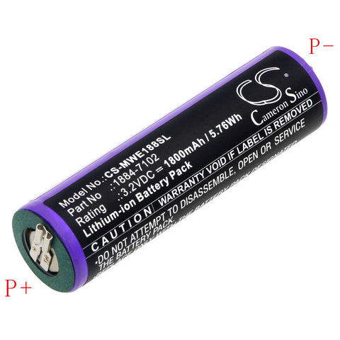 Moser 1884 Li+Pro Battery 3.2V 1800mAh LiFePO4 - Compatible Replacement