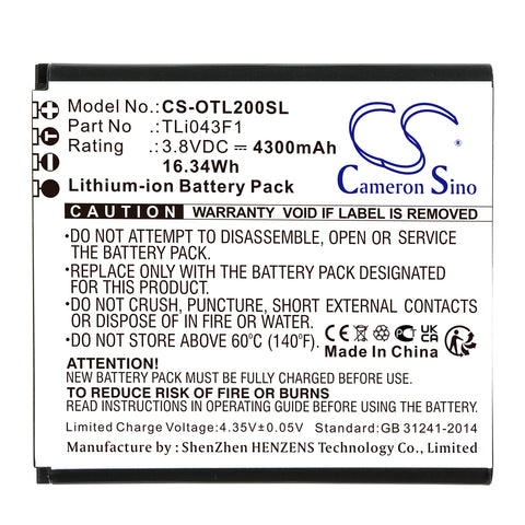 Alcatel Linkzone 2 Battery 3.8V 4300mAh Li-Ion - Compatible Replacement