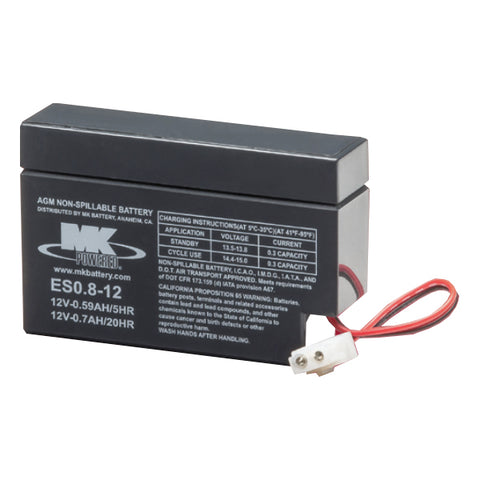 MK ES0.8-12 Battery - 12V 0.8Ah Sealed AGM