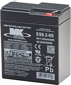 MK ES8.2-6S Battery - 6V 9Ah Sealed AGM