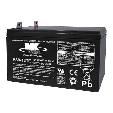 MK ES9-12TE Battery - 12V 9Ah Sealed AGM