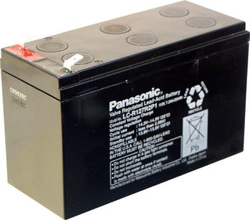 Panasonic LC-R127R2P1 Battery Replacement - 12 Volt 7.2 Ah (.250" Terminals)