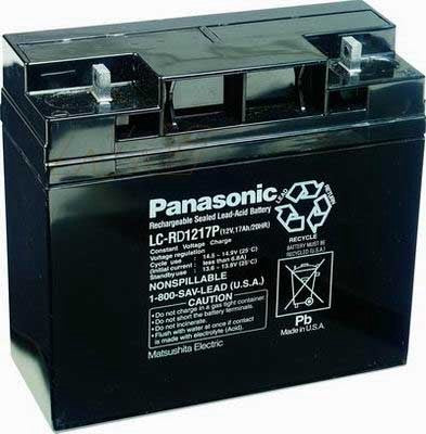 Panasonic LC-RD1217P Battery Replacement - 12 Volt 17 Ah