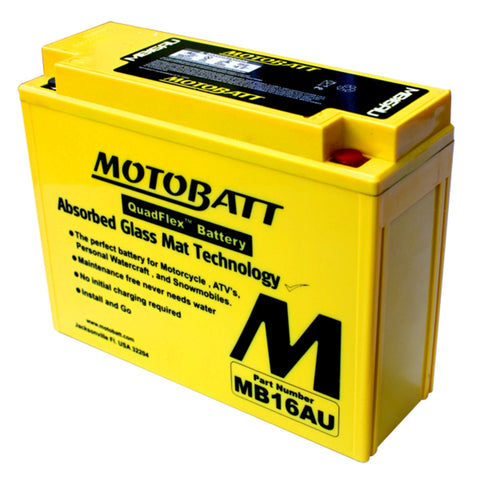 Motobatt MB16AU Battery - 12V 20.5Ah 250CCA Sealed AGM