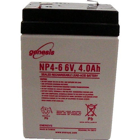 Enersys Genesis NP4-6 Battery - 6 Volt 4 Ah