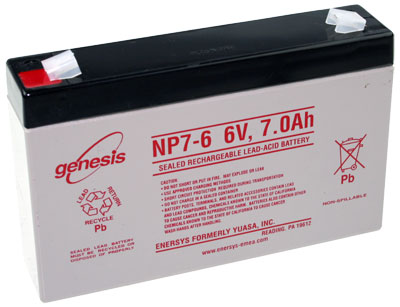 Enersys Genesis NP7-6 Battery - 6 Volt 7 Ah