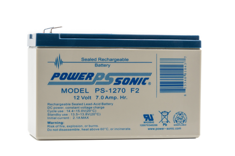 Power Sonic PS-1270 F2 Battery - 12 Volt 7 Amp Hour