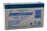 Power Sonic PS-670 Battery - 6 Volt 7 Amp Hour