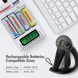 Tenergy TN156 4-Bay Rechargeable AA/AAA NiMH LCD Smart Charger (01156)