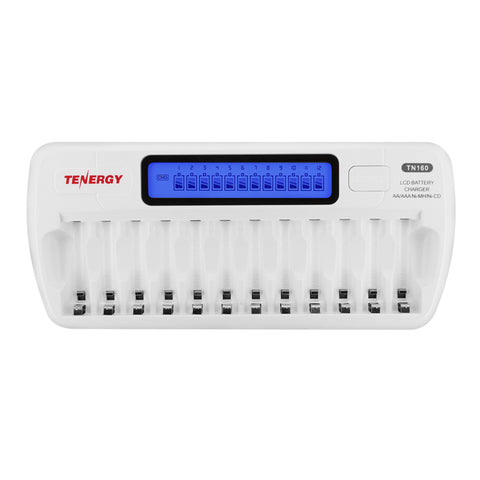 Tenergy TN160 12-Bay AA/AAA NiMH/NiCd LCD Smart Battery (01160)