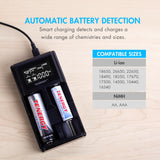Tenergy TN471U 2-bay Universal Battery Charger for Li-ion/NiMH (01471)