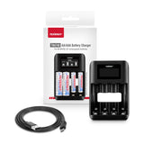 Tenergy TN474U 4-Bay NiMH Battery Charger with LCD Display and (01474)