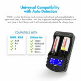Tenergy TN261 Smart Universal Charger + 2-Pack T35U 3.6V (02261-01)