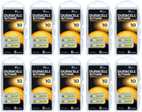 Duracell Size 10 Hearing Aid Batteries - DA10B6 EasyTab - 60 Battery Box