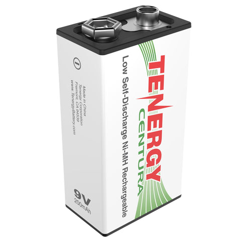 Tenergy Centura NiMH 9V 200mAh Low Self Discharge Rechargeable (10003)